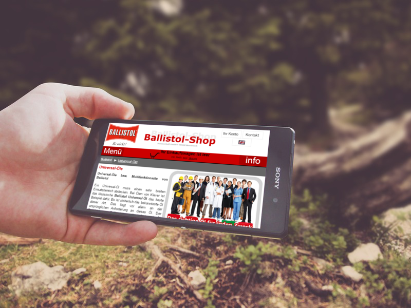 Ballistol-shop.de - Mobile Ansicht